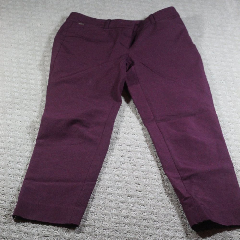 White House Black Market Size 0 Maroon The Slim Ankle Pants